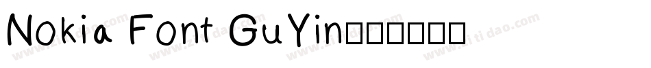 Nokia Font GuYin字体转换